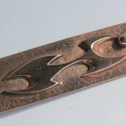 Broche design bronze cuivr&eacute; Mich&egrave;le FORGEOIS Bijoux