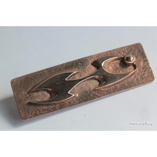 Broche design bronze cuivr� Mich�le FORGEOIS Bijoux