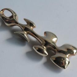 Pendentif design bronze dor&eacute; Mich&egrave;le FORGEOIS