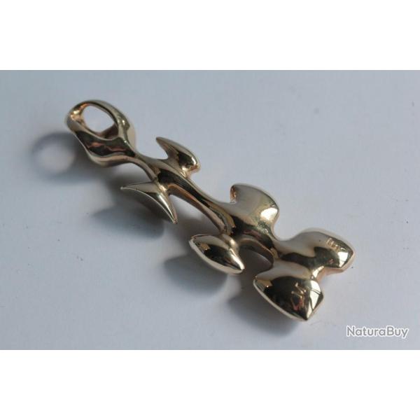 Pendentif design bronze dor� Mich�le FORGEOIS