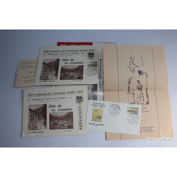 Programme f�te du centenaire de l'�clairage Public 1984 Bellegarde