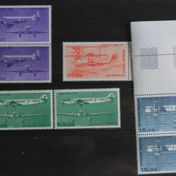Timbres France Poste a&eacute;rienne 1984-1987 paire neufs