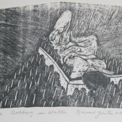 Bois grav&eacute; original Bruno Gentinetta Rebberg in Wallin 1981