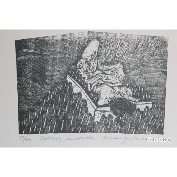 Bois grav� original Bruno Gentinetta Rebberg in Wallin 1981