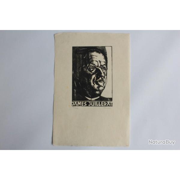 Bois grav� original James Juillerat par Laurent BOILLAT Suisse