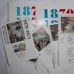 Lot centenaire du si&egrave;cle de Belfort FDC 1970 Timbres