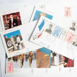 Lot 5 enveloppe et 4 carte Max g&eacute;n&eacute;ral de Gaulle FDC Lille Nord 1971