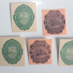 Timbres r&eacute;publique du Nicaragua UPU 1890-1892