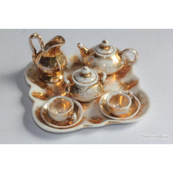 D�nette Service � th� de poup�e porcelaine Vieux Paris