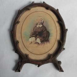 Cadre bois sculpt&eacute; Art Populaire For&ecirc;t Noire Brienz