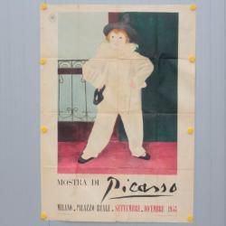 Pablo PICASSO Affiche originale Exposition Milan Palazzo Reale 1953