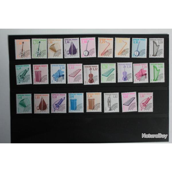 Timbres France pr�-oblit�r� instrument de musique dentel� 13 1990 neufs