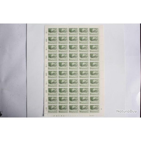 Feuille 50 timbres Suisse nation unies Office europ�en 1950 neufs
