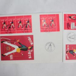 Enveloppes France FDC grand et petit format journ&eacute;e du timbre 1993