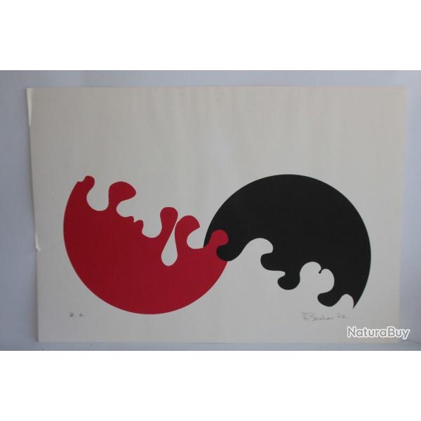 S�rigraphie couleurs Andr� BUCHER 1972 �preuve d'artiste