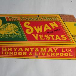 Plaque émaillée Allumettes Swan Vestas