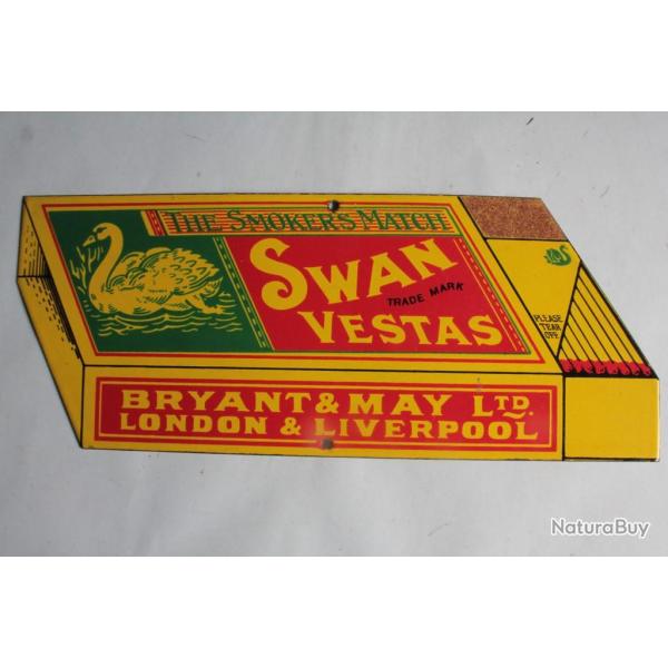 Plaque �maill�e Allumettes Swan Vestas