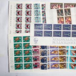 Lot Timbres Liechtenstein 14 demi planche 1976 neufs