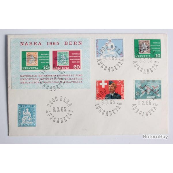 Enveloppe Suisse FDC Nabra 1965 Bern