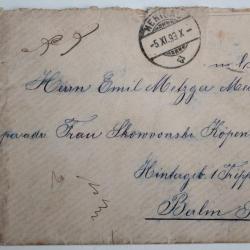 Enveloppe Allemagne Herisau cachet Bestellt vom postamte 1899
