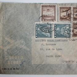 Enveloppe air mail Timbre Chili poste aérienne 4 pesos 1950