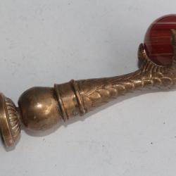 Sceau cachet Serre d'aigle bronze et agate