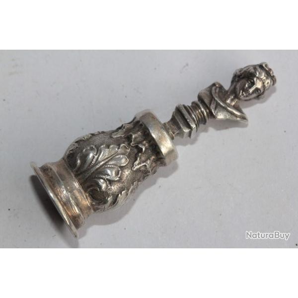 Sceau cachet argent massif Buste � l'antique