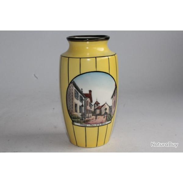 Vase porcelaine allemande Cernex Place de la mairie Haute-Savoie