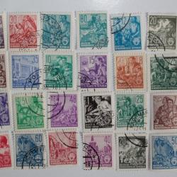 Timbres république d'Allemagne métier divers 1954