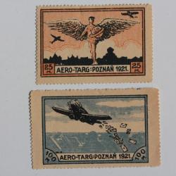 Timbres Vignettes poste aérienne Pologne 100M faux 1921