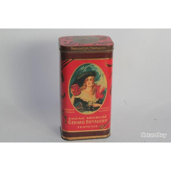 Bo�te chocolat Cacao t�le lithographi�e G�rard Bensdorp