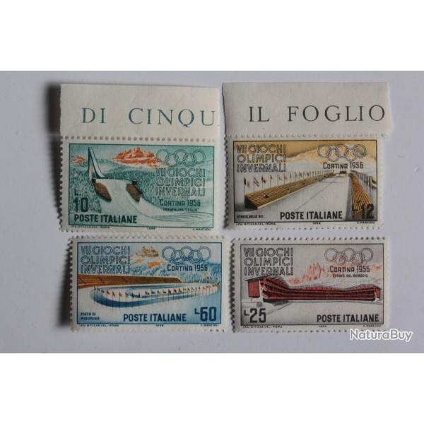 Timbres Italie jeux olympique Cortino 1956 neufs