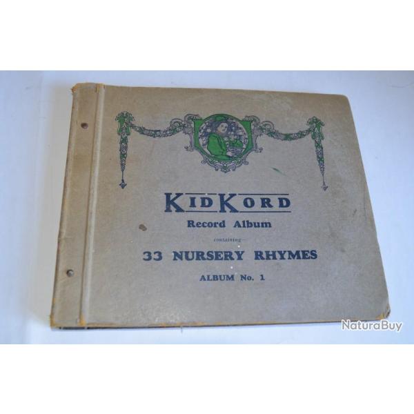 Coffret 5x78T chanson KIDKORD 33 nursery rhymes Album n�1
