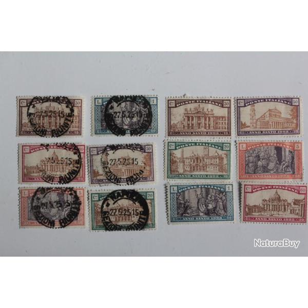 Timbres Italie comm�moration de l'ann�e sainte 1924 neufs