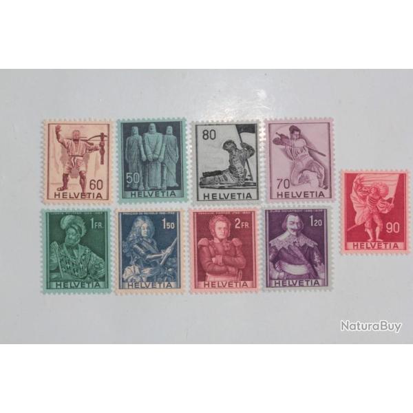 Timbres Suisse motifs historique 1941 neuf