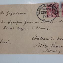 Timbre Allemagne oblit&eacute;r&eacute; Bahnpost zug 3 1895
