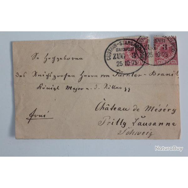 Timbre Allemagne oblit�r� Bahnpost zug 3 1895