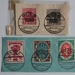 Timbres Allemagne oblit&eacute;r&eacute; WEIMAR 1919