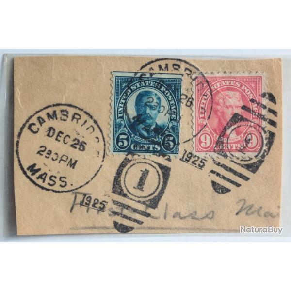 Timbres USA cachet n�1 bureau de poste am�ricain 1925