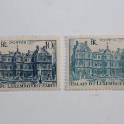 Timbres France palais du Luxembourg vari&eacute;t&eacute; neuf 1946