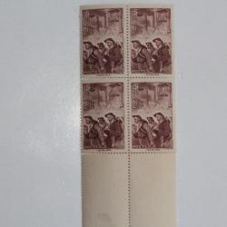 Timbres France Mineurs Bloc x4 neufs 1938