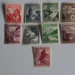 Timbres Allemagne 1938 s&eacute;rie compl&egrave;te secours d'hiver neufs