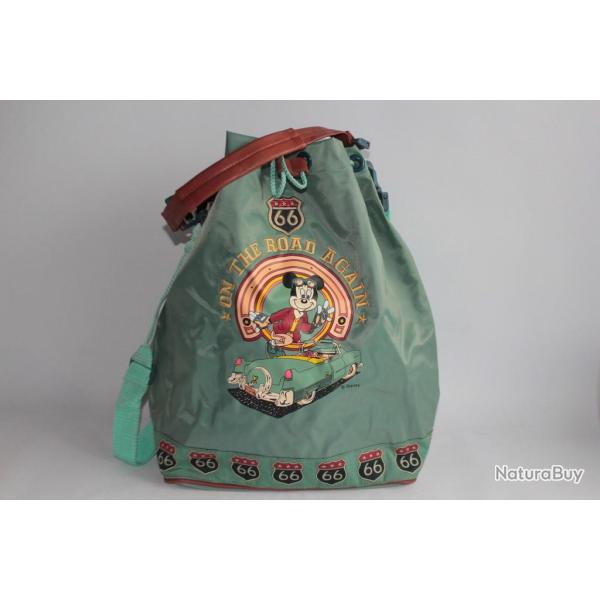 WALT DISNEY Sac � dos vintage Mickey Mouse Road 66