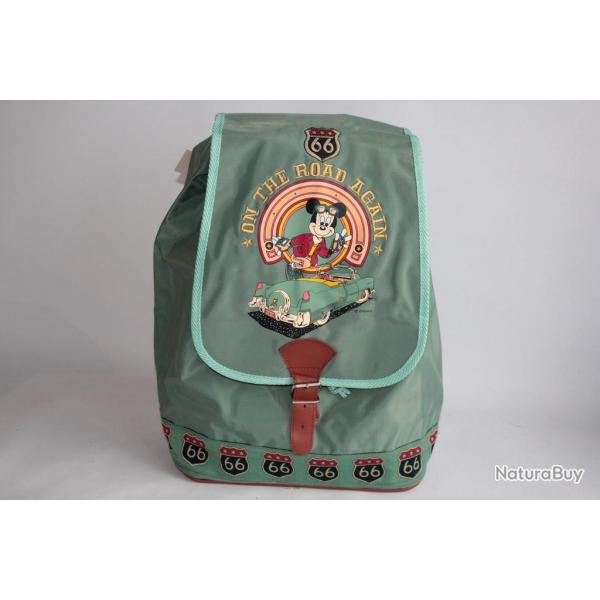 WALT DISNEY Sac � dos vintage Mickey Mouse Road 66