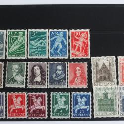Timbres pays bas aux profit d'oeuvres caritatives 1947-1948 neufs