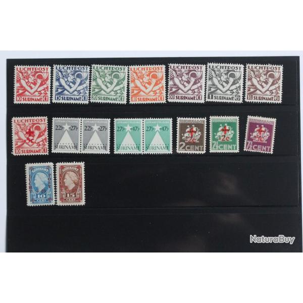 Timbres Suriname poste a�rienne 1930-1945 neufs