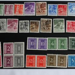 Timbres Indon&eacute;sie 1948-1950 neufs