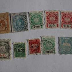 Timbres et vignettes Suisse Canton de Vaud
