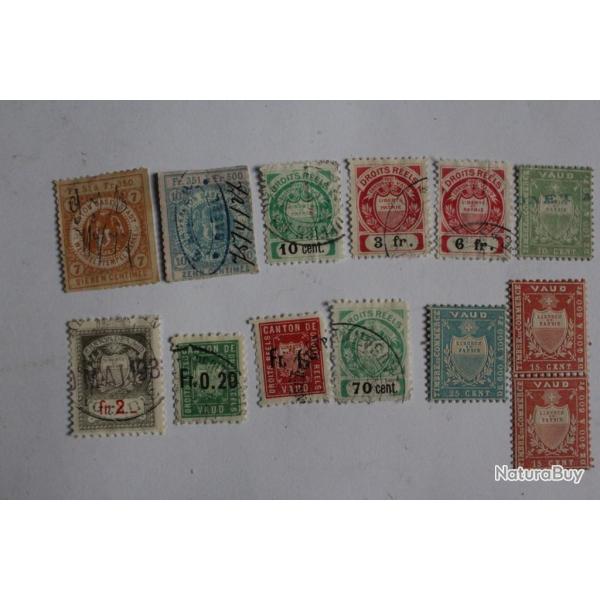 Timbres et vignettes Suisse Canton de Vaud