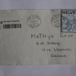 Timbre Suisse sur enveloppe NABA 2000 Saint -Gall 2000